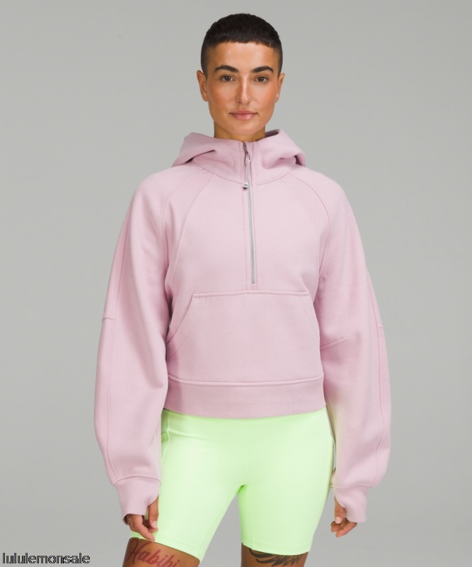 Lululemon Damen DELULU181 | Lululemon Deutschland Pink Peony Scuba Oversize-Hoodie Mit Halbem Reißverschluss